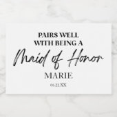 Eine gute Partnerschaft mit dem Vorschlag für eine Schaumweinetikett (Einzelnes Label)