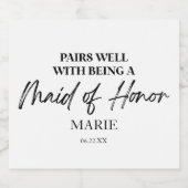 Eine gute Partnerschaft mit dem Vorschlag für eine Schaumweinetikett (Einzelnes Label)