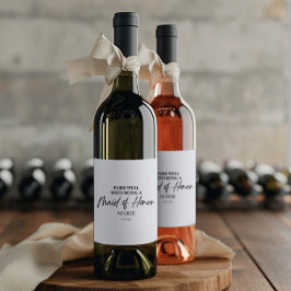 Eine gute Partnerschaft mit dem Vorschlag für eine Weinetikett