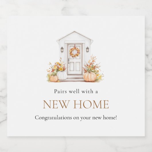 Eine gute Partnerschaft mit einem neuen Herbst-Zuh Schaumweinetikett (Einzelnes Label)