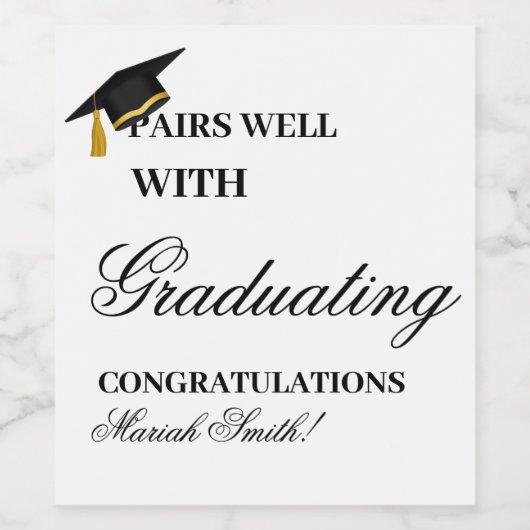 Eine gute Partnerschaft mit einer Master-Graduiert Weinetikett (Einzelnes Label)