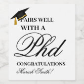 Eine gute Partnerschaft mit einer Master-Graduiert Weinetikett (Einzelnes Label)