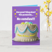 Eine gute Sache über Pandemie - keine Kerzen auf d Karte (Gelbe Blume)