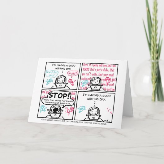 Eine gute schreibende Tagesgrußkarte für Verfasser Karte (Vorderseite)