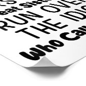 Eine gute Schwester wird dir die Tränen wegwischen Poster (Ecke)