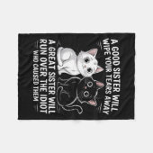 Eine gute Schwester wischt dir die Tränen weg von Fleecedecke (Vorderseite (Horizontal))