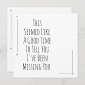 Eine gute Zeit, dir zu sagen, dass ich dir Vermiss (Vorne/Hinten)