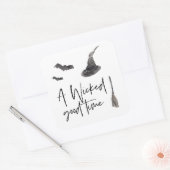 Eine gute Zeit | Frohe Halloween Quadratischer Aufkleber (Umschlag)