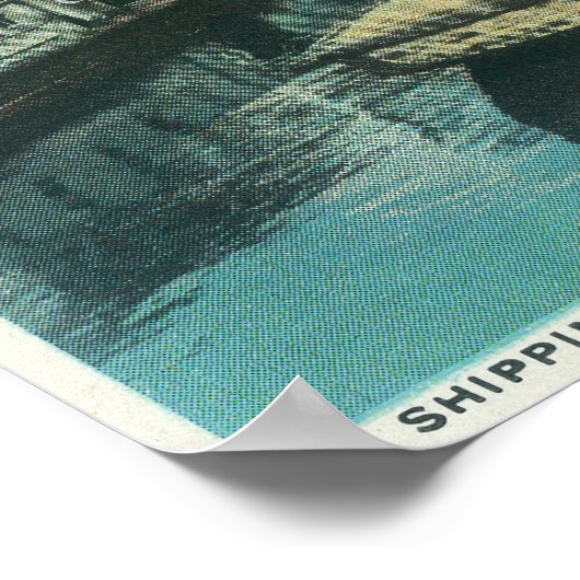 Eine Hafenschifffahrt auf dem Sacramento-Fluss Poster (Ecke)