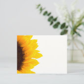 Eine halbe Sonnenblume Postkarte (Stehend Vorderseite)
