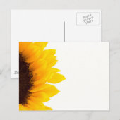 Eine halbe Sonnenblume Postkarte (Vorne/Hinten)
