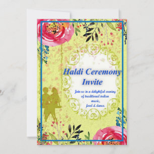 Eine Haldi-Zeremonie einladen. Save The Date