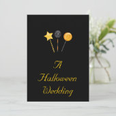 "Eine Halloween-Hochzeit" - (Halloween-Süßigkeit) Einladung (Stehend Vorderseite)