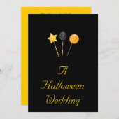 "Eine Halloween-Hochzeit" - (Halloween-Süßigkeit) Einladung (Vorne/Hinten)