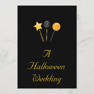 "Eine Halloween-Hochzeit" - (Halloween-Süßigkeit) Einladung