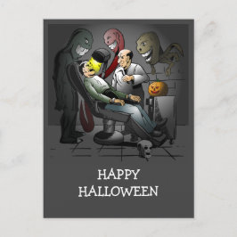 Eine Halloween-Nacht beim Zahnarzt Postkarte