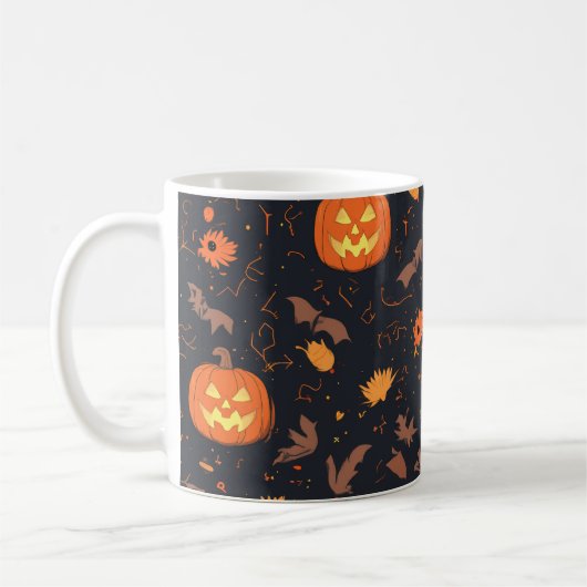 eine Halloween-Tasse Kaffeetasse (Links)