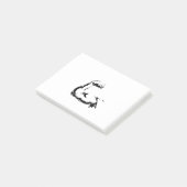 Eine Hand biceps Post-it Klebezettel (angewinkelt)