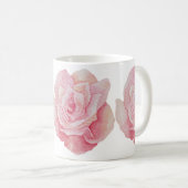 Eine handgezeichnete Rose Kaffeetasse (VorderseiteRechts)