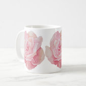 Eine handgezeichnete Rose Kaffeetasse (Vorderseite Links)