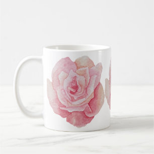Eine handgezeichnete Rose Kaffeetasse