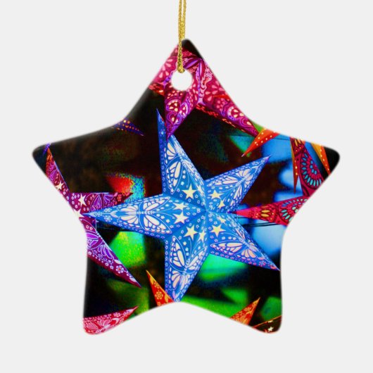 Eine Handvoll Sterne Keramik Ornament (Vorne)