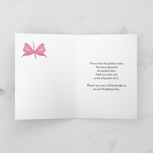 Eine Handwerksblick Groomsmaid Einladung (Innenseite)