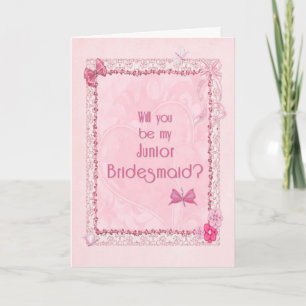 Eine Handwerksblick Juniorbrautjungferneinladung Einladung
