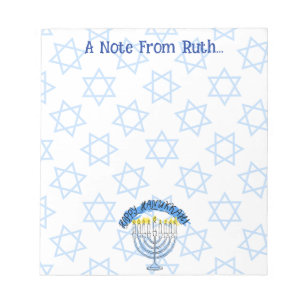 Eine Hanukkah Note von... Personalisierter Editor Notizblock