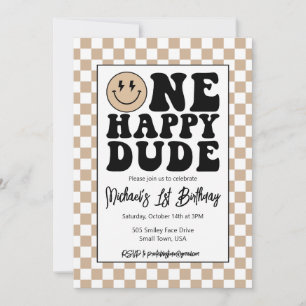 Eine Happy-Dude-Geburtstagseinladung Einladung