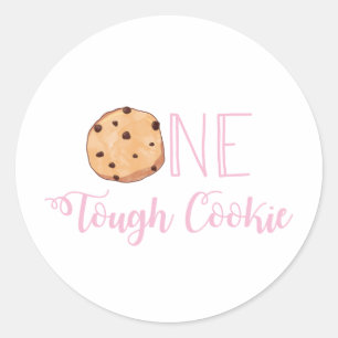Eine harte Nuss Pink Milk and Cookies Geburtstag Runder Aufkleber
