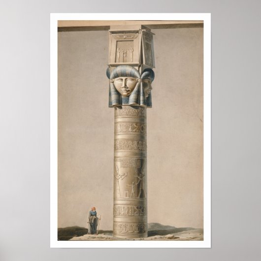 Eine Hathor-Säule in Dendarah, Abbildung " Poster (Vorne)