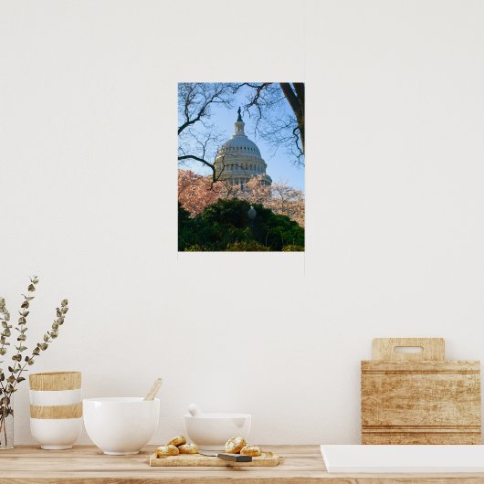 Eine Hauptstadt Cherry Blossom Poster (Küche)