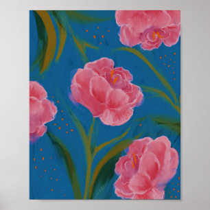 Eine hawaiianische Blumenlandschaft Poster