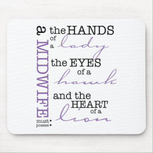 Eine Hebamme muss besitzen…. Mousepad