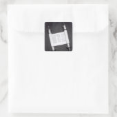 Eine hebräische Bildrolle Quadratischer Aufkleber (Tasche)
