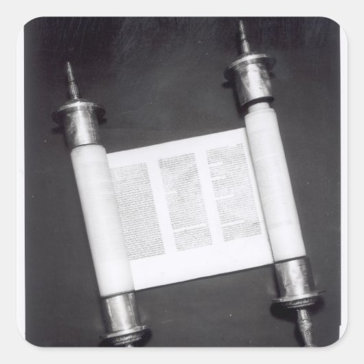 Eine hebräische Bildrolle Quadratischer Aufkleber (Vorderseite)