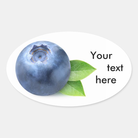 Eine Heidelbeere Ovaler Aufkleber (Vorderseite)