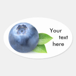 Eine Heidelbeere Ovaler Aufkleber