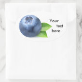 Eine Heidelbeere Ovaler Aufkleber (Tasche)