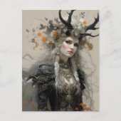 Eine heidnische Göttin mit Antlern Postkarte (Vorderseite)