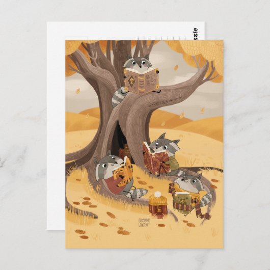 Eine Heilerin alter Bücher von Alexandra Dikaia Postkarte (Vorne/Hinten)