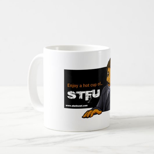 Eine heiße Schale STFU Kaffeetasse (Vorderseite Links)