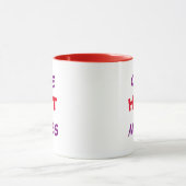 Eine heiße Verwirrung 11-Unze-rote Wecker-Tasse Tasse (Zentrum)