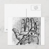 eine helfende Hand Postkarte (Vorne/Hinten)