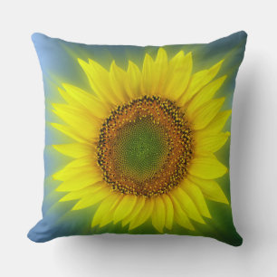 eine helle Sonnenblume Kissen