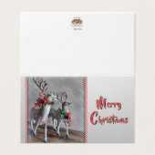 Eine helle und fröhliche Weihnachtskarte (Außenseite Aufgefaltet)