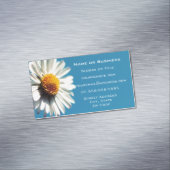 Eine helle, weiße Dämmerung unter einem großen bla Magnetische Visitenkarte (Beispiel)