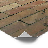 Eine helle Ziegelmauer Poster (Ecke)