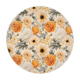 Eine Herbst-Blumenserie Design 1 Schneidebrett